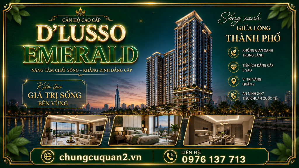 D’Lusso Emerald Quận 2, căn hộ D’Lusso Emerald TP Thủ Đức, chung cư ven sông, căn hộ Masterise Homes, bất động sản cao cấp Quận 2.