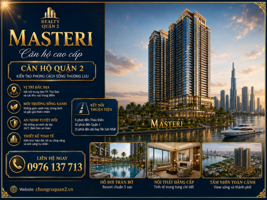 căn hộ cao cấp quận 2, masteri thảo điền quận 2, chung cư cao cấp thảo điền, căn hộ gần metro, căn hộ view đẹp thảo điền