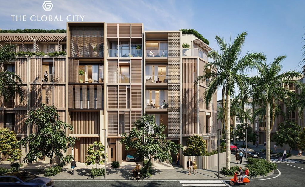 shophouse the global city, kiến trúc global city, foster and partners, phố thương mại global city.