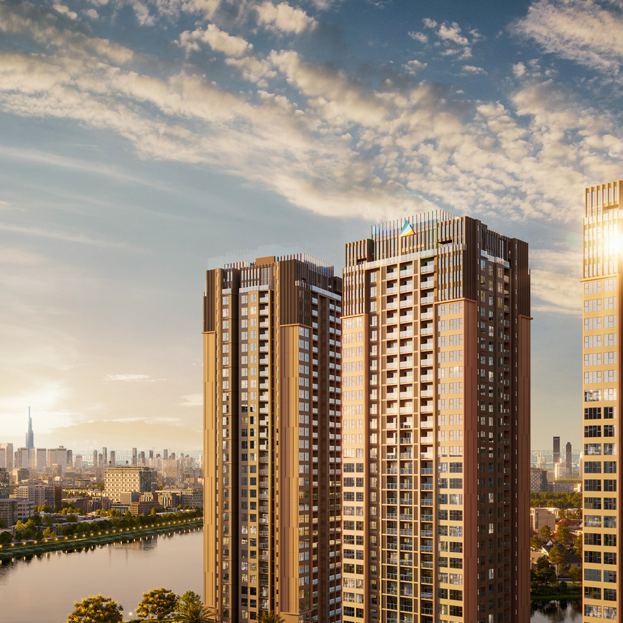Kiến trúc The Privé, dự án The Privé, căn hộ Quận 2, mặt tiền chung cư, căn hộ cao cấp.