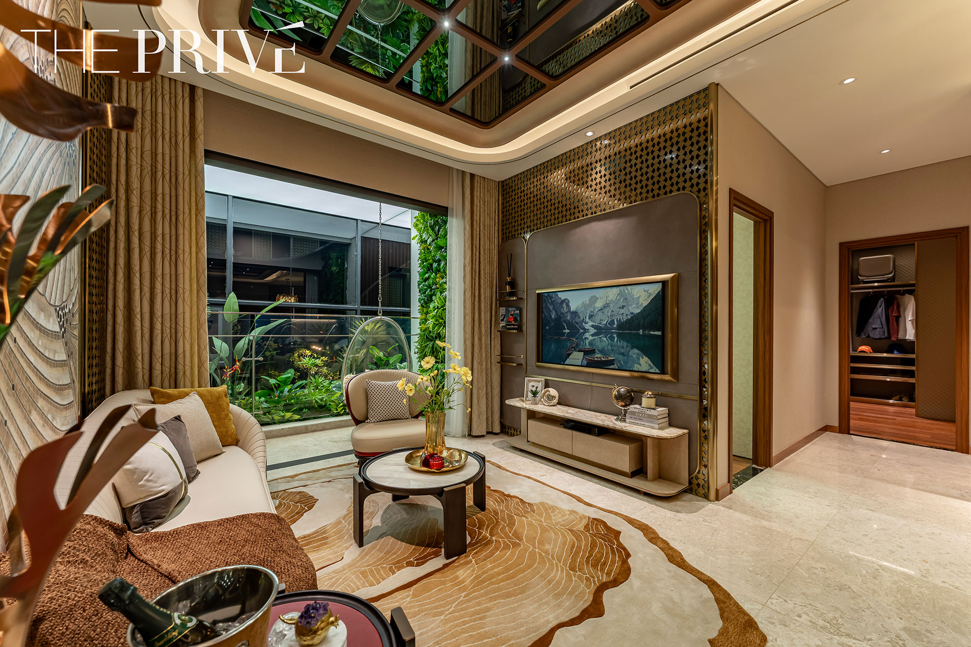 The Privé Quận 2, thiết kế nội thất phòng khách, căn hộ cao cấp Quận 2, dự án The Privé, căn hộ sang trọng.
