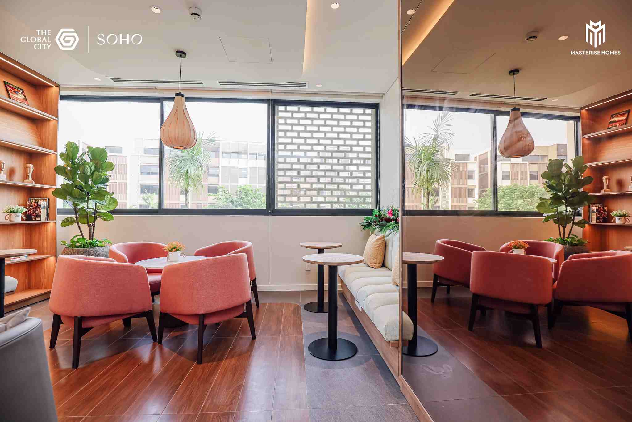 tầng 2 shophouse global city, nhà mẫu shophouse the global city, thiết kế shophouse soho, văn phòng shophouse global city.