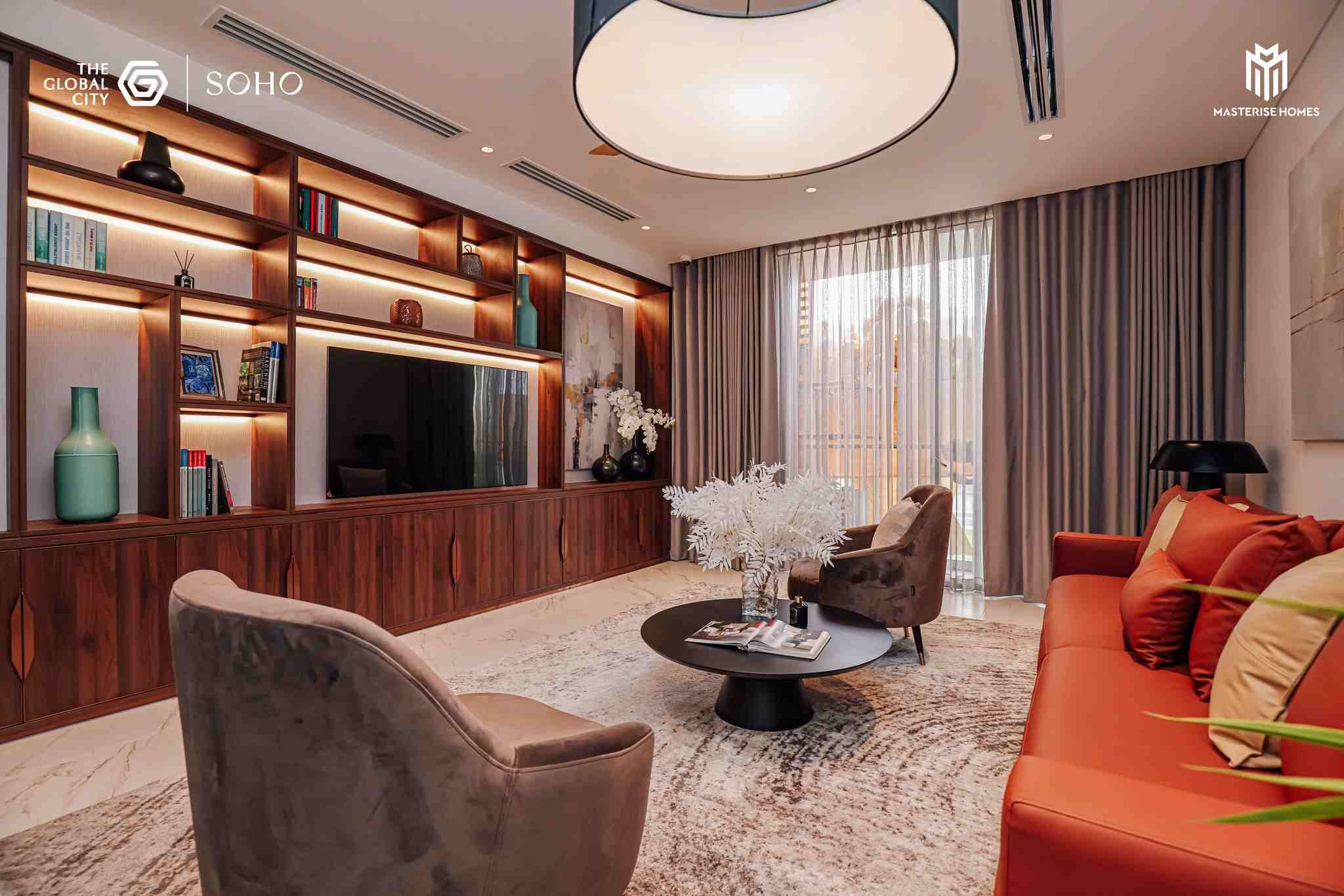 thiết kế nhà phố global city, nhà mẫu shophouse masterise homes, không gian sống shophouse global city, nhà phố soho global city.