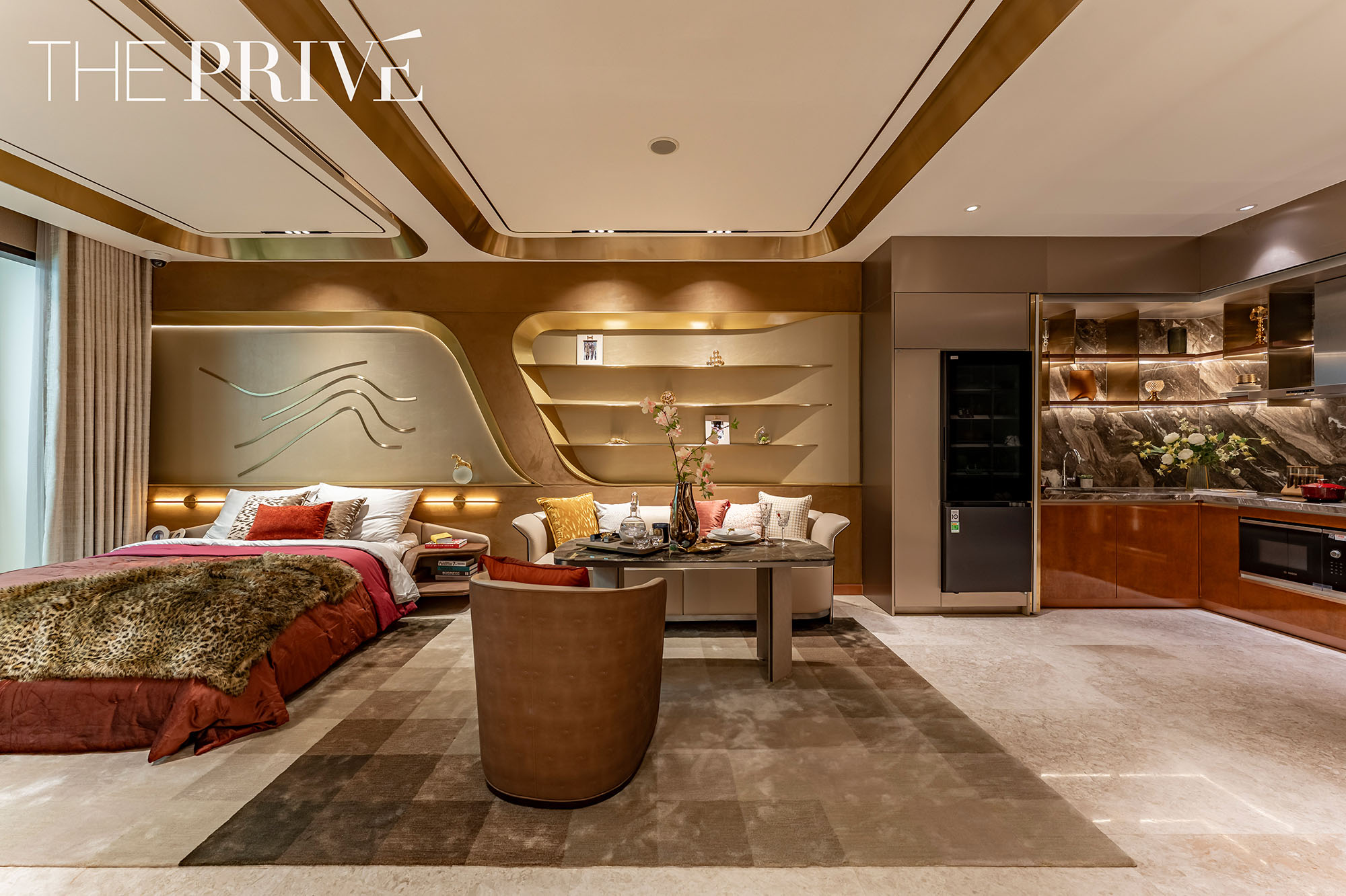 Phòng ngủ The Privé, thiết kế phòng ngủ, căn hộ Quận 2, The Privé Quận 2, nội thất phòng ngủ cao cấp.